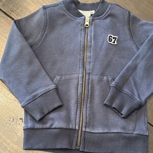 Bonpoint Charcoal Zip-Up Jacket